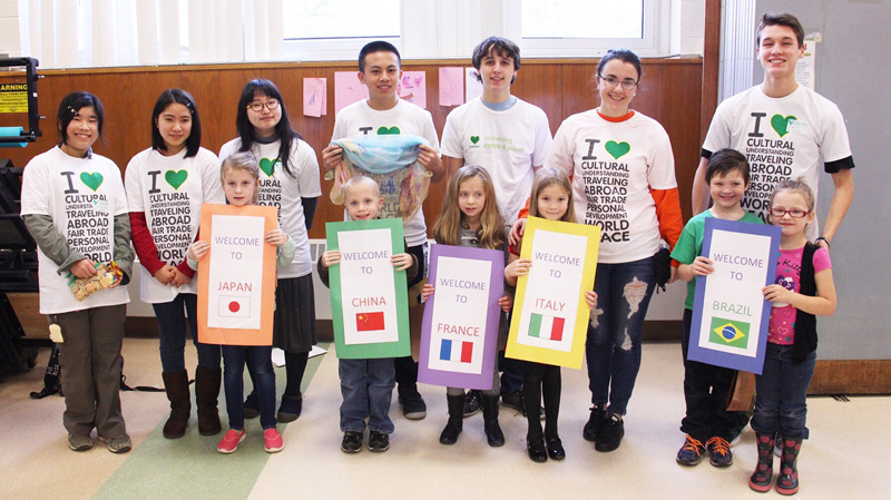 Students Bring the World to First Graders