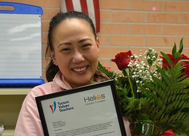 Tucson Awards Greenheart Teacher a “TEACHER EXCELLENCE AWARD”