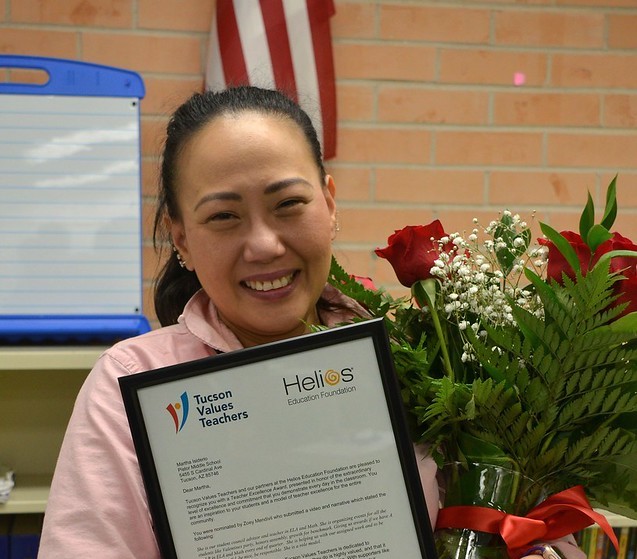 Tucson Awards Greenheart Teacher a “TEACHER EXCELLENCE AWARD”