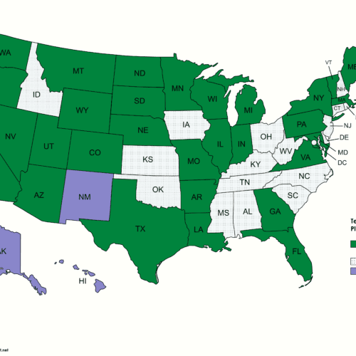 Greenheart Exchange’s TEACH USA program – Allowed Placements Map